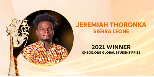 Jeremiah Thoronka Global Student prize 2021